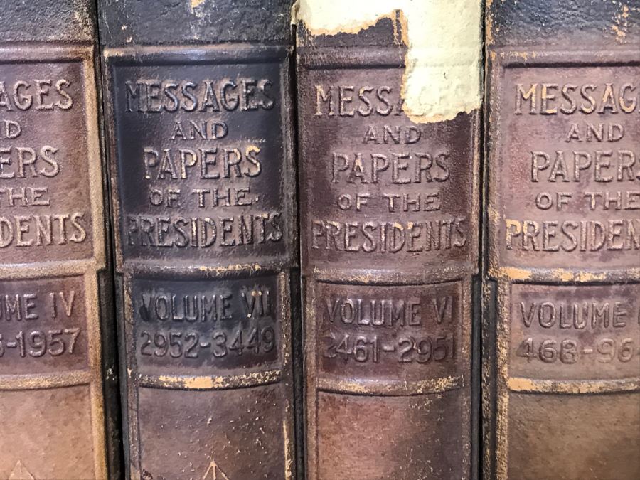 Antique Books 18 Volumes - Compilation Of The Messages And Papers Of The Presidents Leatherbound Hardcover Books 1897 [Photo 28]