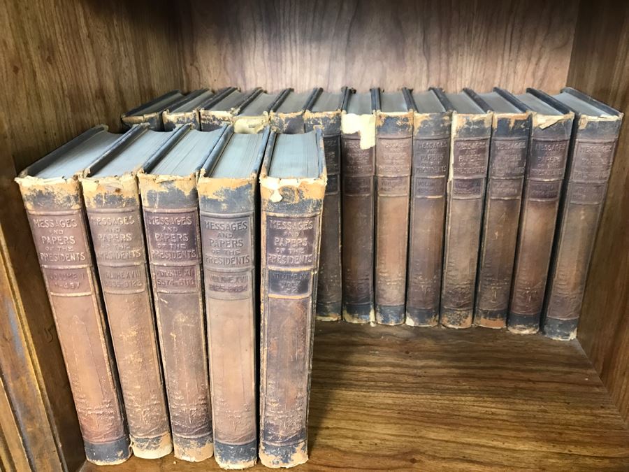 Antique Books 18 Volumes - Compilation Of The Messages And Papers Of The Presidents Leatherbound Hardcover Books 1897 [Photo 10]