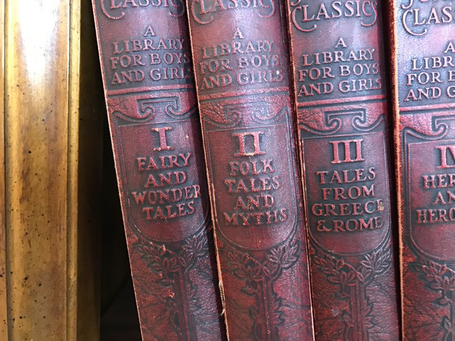 The Junior Classics Library For Boys And Girls Leatherbound Books P F Collier & Son Co 1918 10 Volumes Featuring Illustrations From Artists Including Maxfield Parrish [Photo 10]