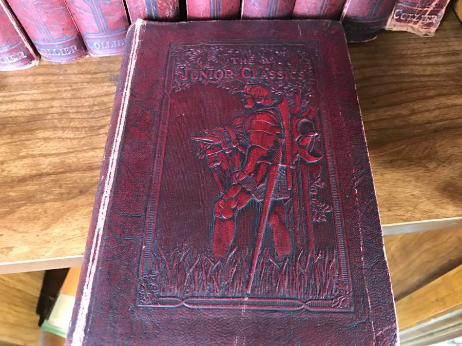 The Junior Classics Library For Boys And Girls Leatherbound Books P F Collier & Son Co 1918 10 Volumes Featuring Illustrations From Artists Including Maxfield Parrish [Photo 17]