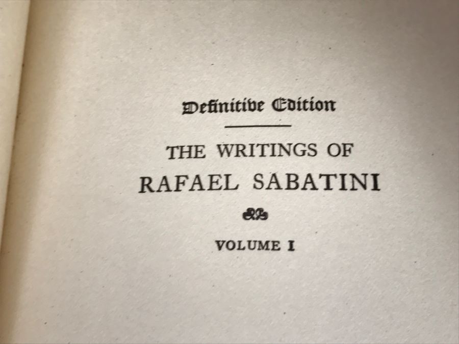 Collection Of 17 Books - The Writings Of Rafael Sabatini Books Leather Bound Hardcover 1924-1935 Houghton Mifflin Company [Photo 23]