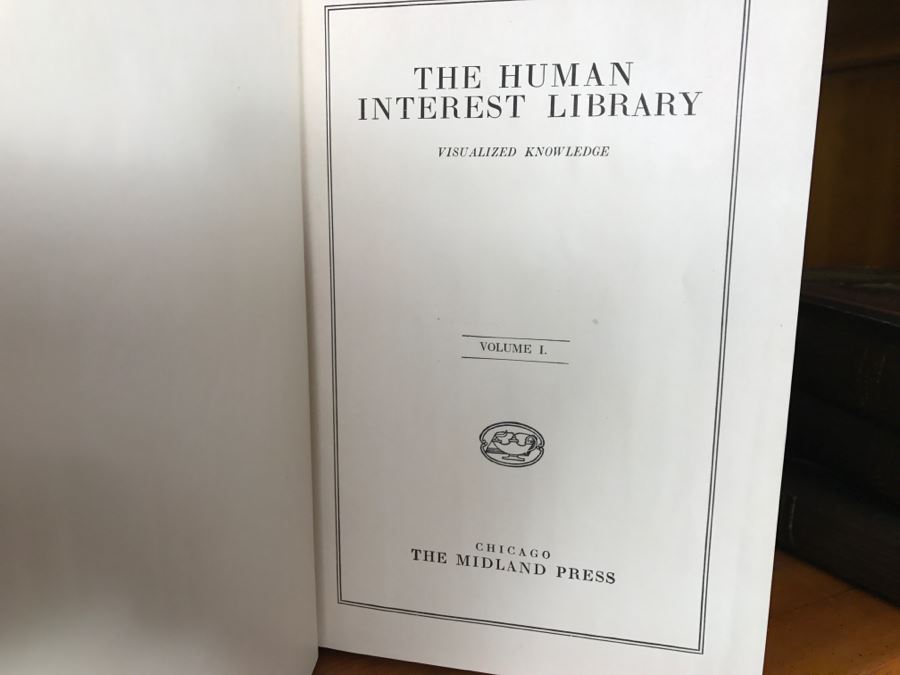 Set Of 4 Vintage 1922 Books 'The Human Interest Library' Visualized Knowledge Midland Press [Photo 12]