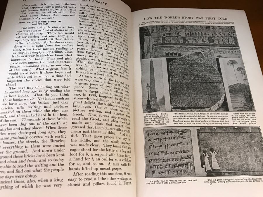 Set Of 4 Vintage 1922 Books 'The Human Interest Library' Visualized Knowledge Midland Press [Photo 19]