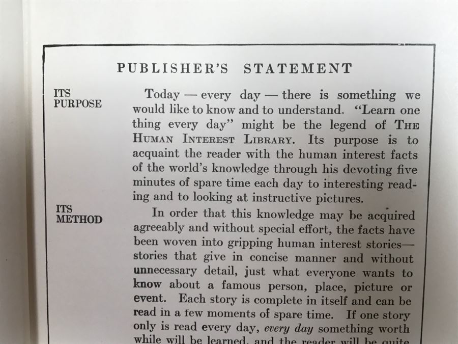 Set Of 4 Vintage 1922 Books 'The Human Interest Library' Visualized Knowledge Midland Press [Photo 14]