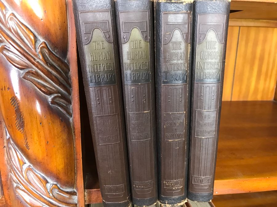 Set Of 4 Vintage 1922 Books 'The Human Interest Library' Visualized Knowledge Midland Press [Photo 2]