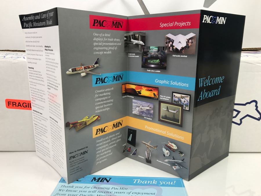 Pacific Miniatures PacMin Precision 1/100 Scale Model Airplane Of ANA All Nippon Airways Boeing 777-300 With Box [Photo 8]