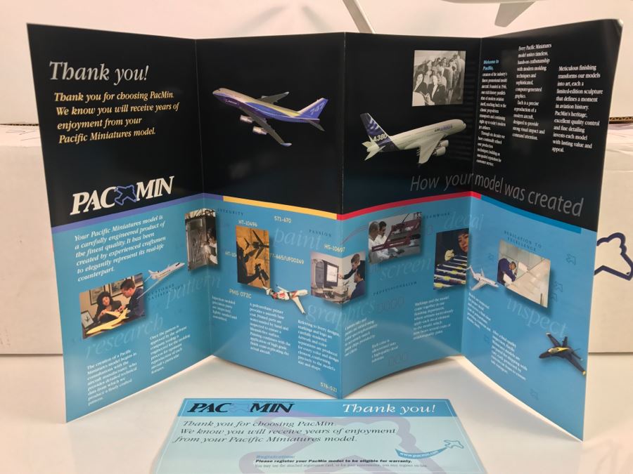 Pacific Miniatures PacMin Precision 1/100 Scale Model Airplane Of ANA All Nippon Airways Boeing 777-300 With Box [Photo 3]