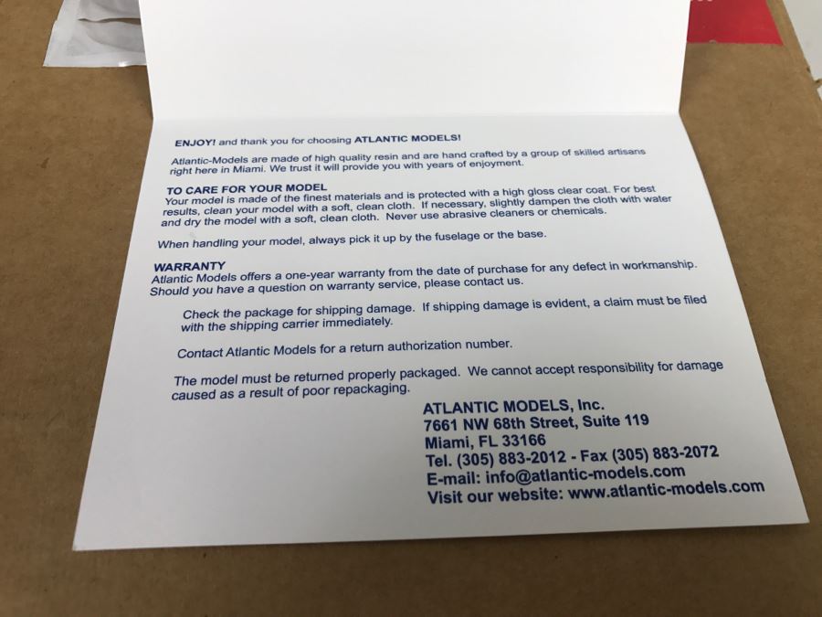 Atlantic Models Precision Model Airplane Pan American World Airways Pan Am DC-7C Clipper Bald Eagle PAA With Box [Photo 6]