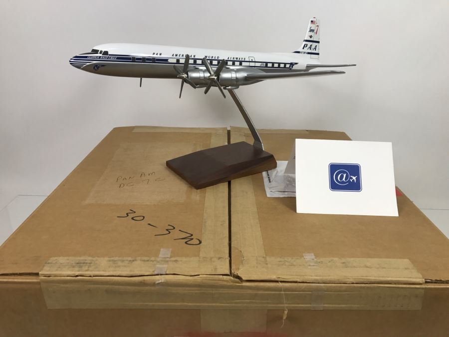 Atlantic Models Precision Model Airplane Pan American World Airways Pan Am DC-7C Clipper Bald Eagle PAA With Box [Photo 2]