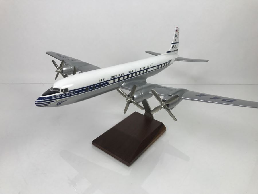 Atlantic Models Precision Model Airplane Pan American World Airways Pan Am DC-7C Clipper Bald Eagle PAA With Box [Photo 25]