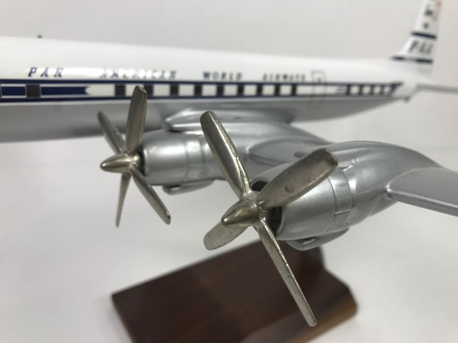 Atlantic Models Precision Model Airplane Pan American World Airways Pan Am DC-7C Clipper Bald Eagle PAA With Box [Photo 11]