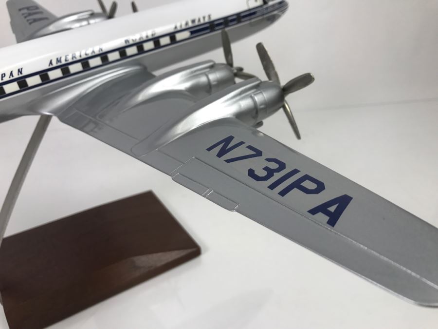 Atlantic Models Precision Model Airplane Pan American World Airways Pan Am DC-7C Clipper Bald Eagle PAA With Box [Photo 19]