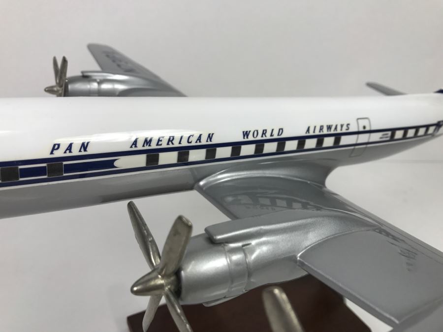 Atlantic Models Precision Model Airplane Pan American World Airways Pan Am DC-7C Clipper Bald Eagle PAA With Box [Photo 10]