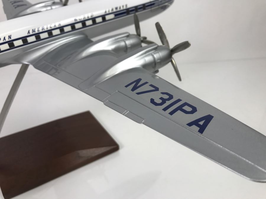 Atlantic Models Precision Model Airplane Pan American World Airways Pan Am DC-7C Clipper Bald Eagle PAA With Box [Photo 18]
