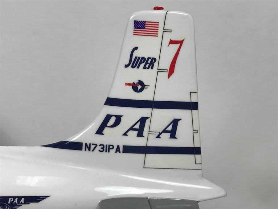 Atlantic Models Precision Model Airplane Pan American World Airways Pan Am DC-7C Clipper Bald Eagle PAA With Box [Photo 14]