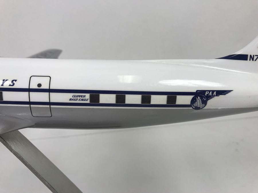 Atlantic Models Precision Model Airplane Pan American World Airways Pan Am DC-7C Clipper Bald Eagle PAA With Box [Photo 12]