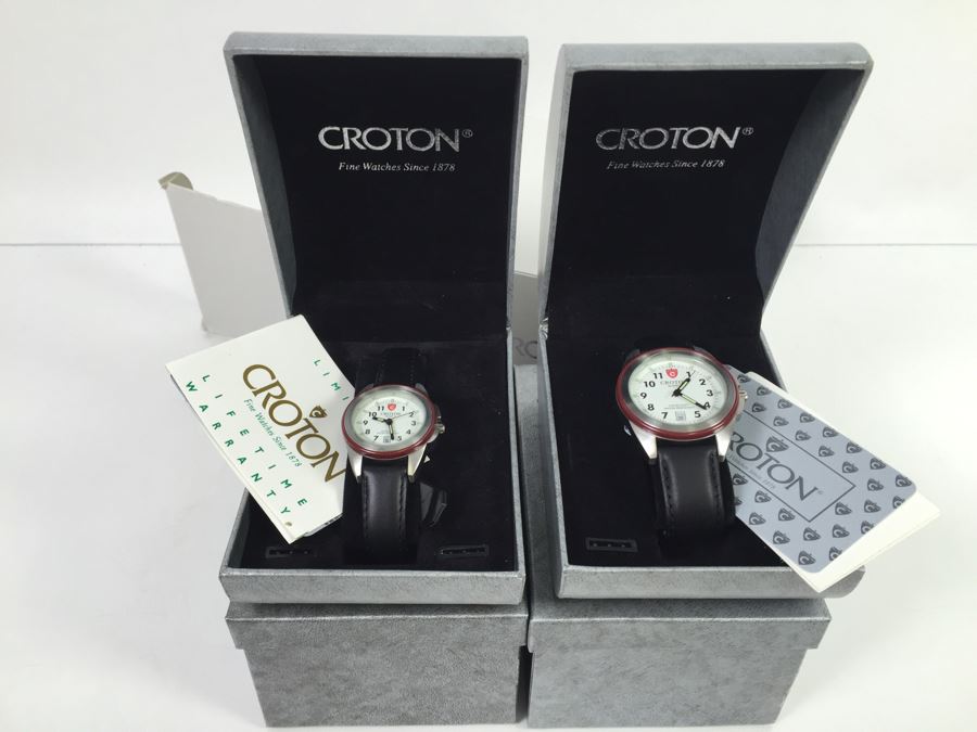 Pair Of New His And Her CROTON Fine Watches
