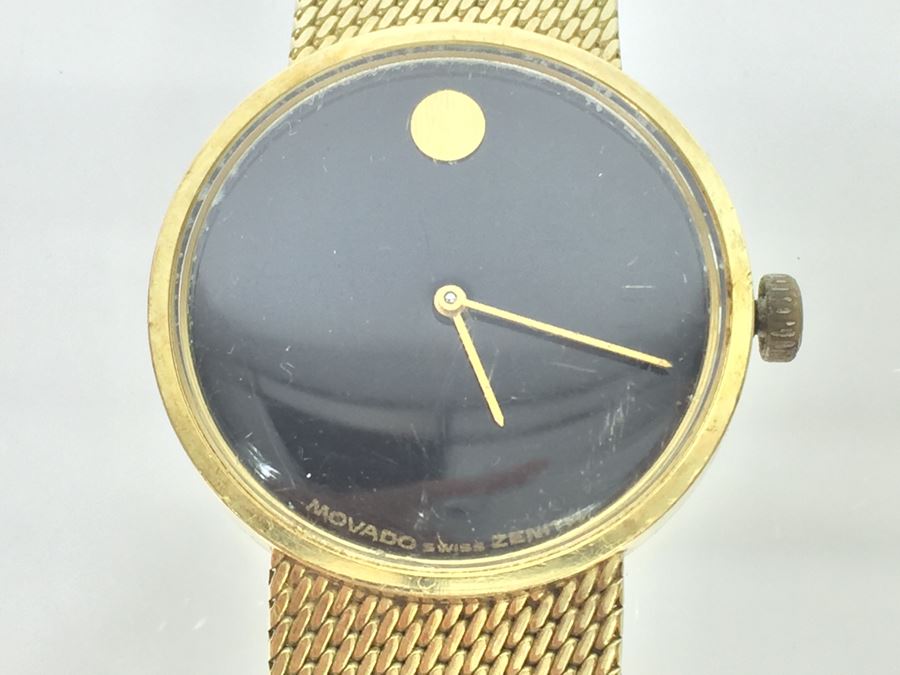 MOVADO ZENITH 14K Gold Watch With 14K Gold Watch Band Swiss [Photo 6]