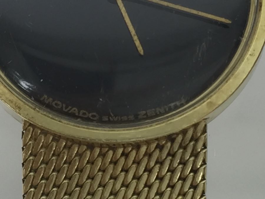 MOVADO ZENITH 14K Gold Watch With 14K Gold Watch Band Swiss [Photo 7]
