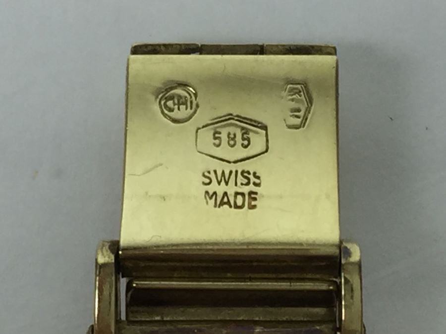 MOVADO ZENITH 14K Gold Watch With 14K Gold Watch Band Swiss [Photo 11]