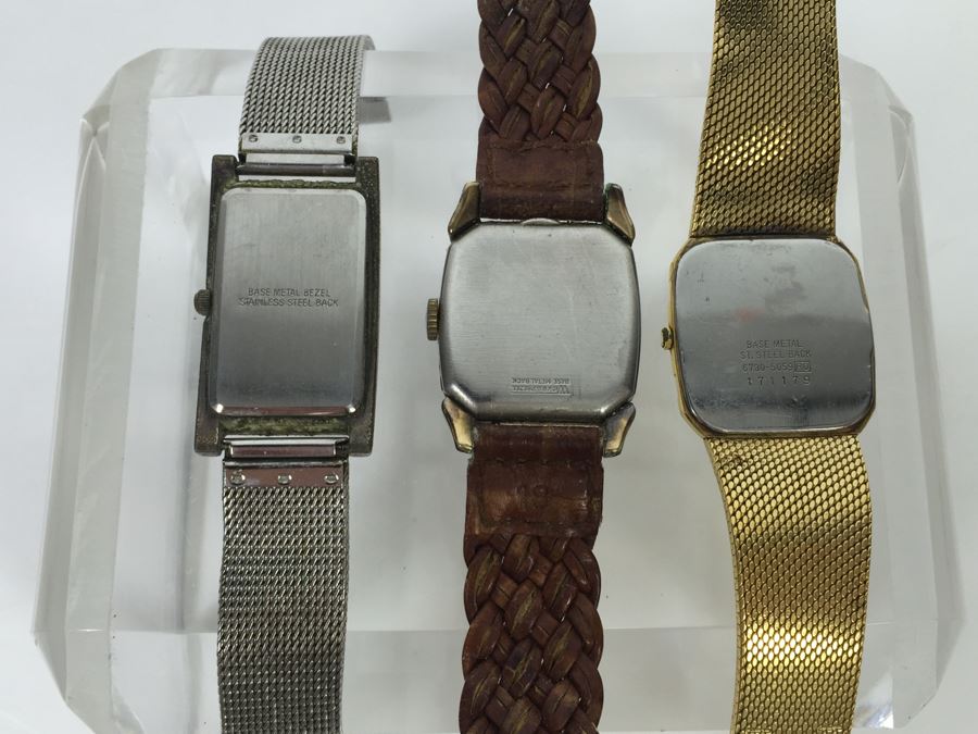 Collection Of (3) Vintage Watches: ELGIN Watch, SEIKO LASSALE Watch And Peugeot Watch [Photo 7]