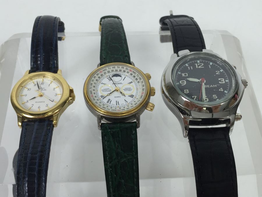 Collection Of (3) Vintage Watches: Oscar De La Renta Watch, Axcess Watch And iBeam BeamTech Watch [Photo 1]