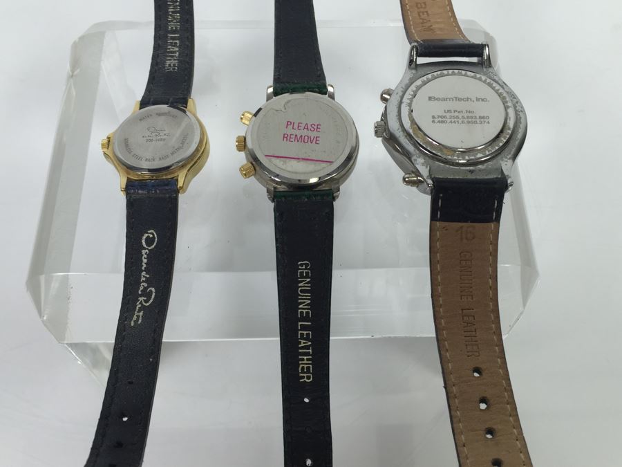 Collection Of (3) Vintage Watches: Oscar De La Renta Watch, Axcess Watch And iBeam BeamTech Watch [Photo 8]