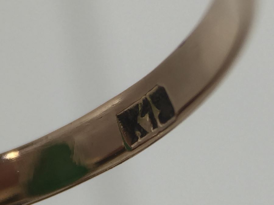 18K Yellow Gold JADE Ring Marquise Cut Cabochon Apx 4.5 Carat 13.5 X 8 X 4.8MM Ring Size 7.5 3.3g [Photo 18]