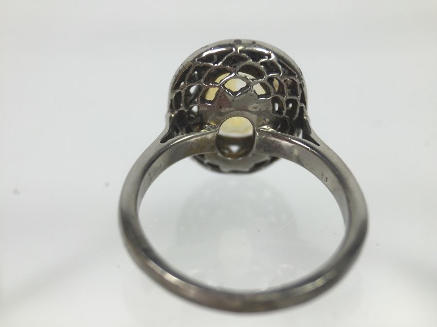Sterling Silver Natural Citrine Apx 2.69 Carat 10 X 8 X 5.9MM 3.8g [Photo 14]