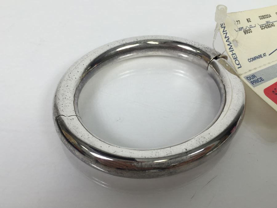 New Old Stock Sterling Silver Bangle Bracelet Italy 27.3g [Photo 1]