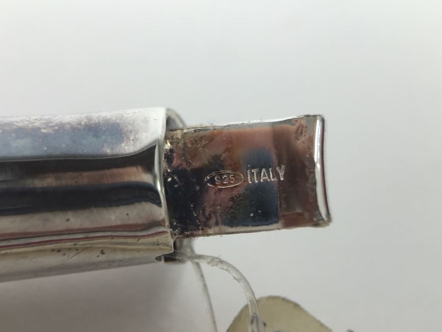 New Old Stock Sterling Silver Bangle Bracelet Italy 27.3g [Photo 5]