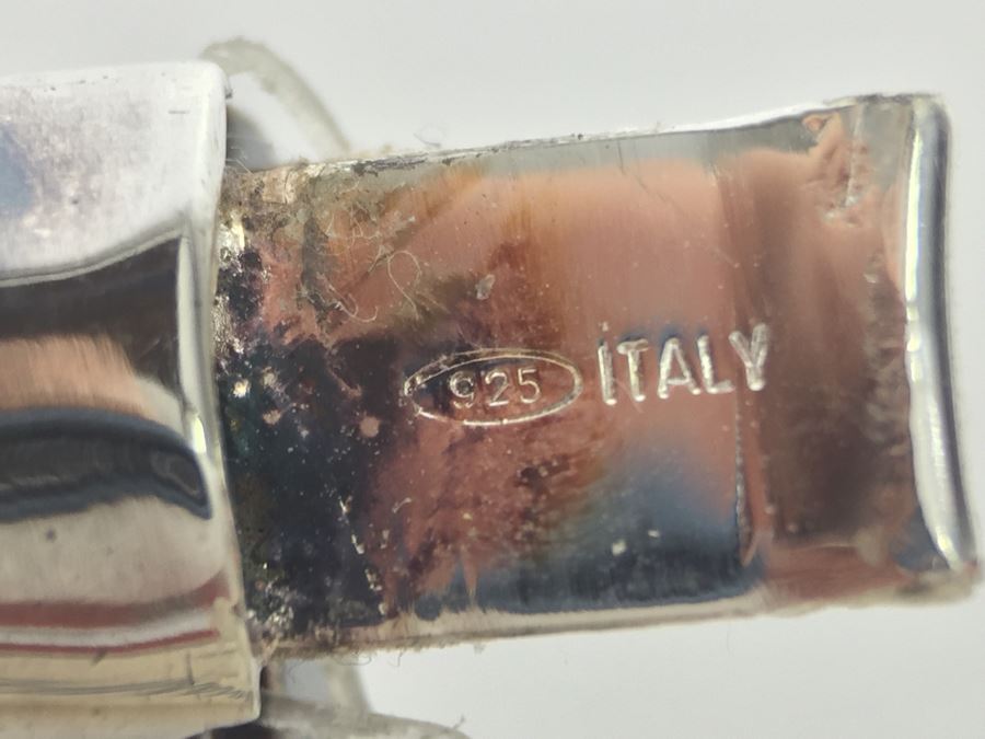 New Old Stock Sterling Silver Bangle Bracelet Italy 27.3g [Photo 6]