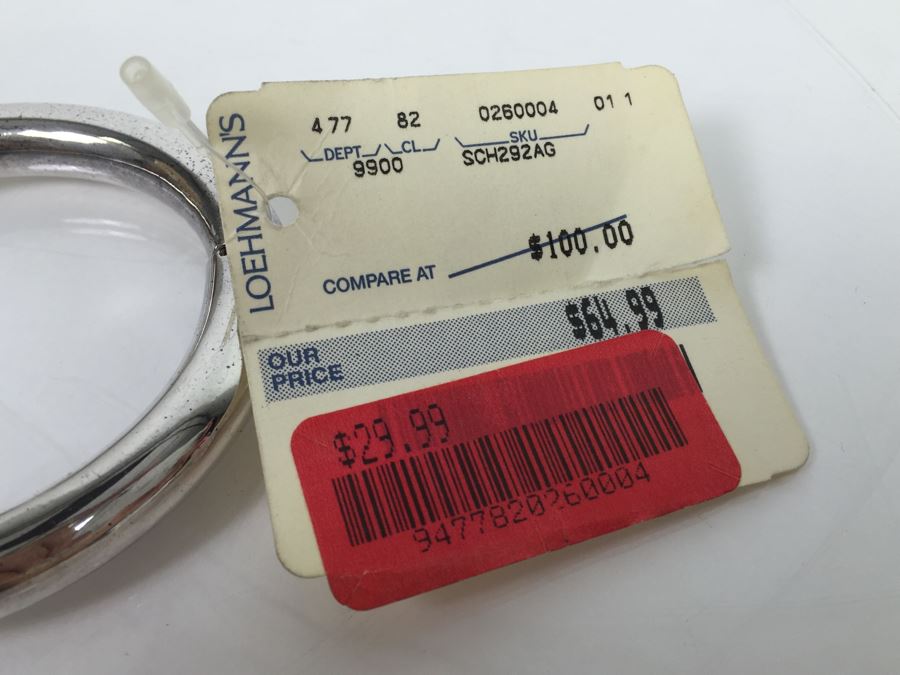 New Old Stock Sterling Silver Bangle Bracelet Italy 27.3g [Photo 3]