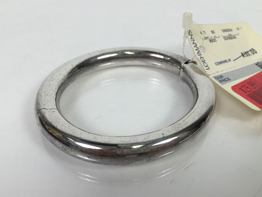 New Old Stock Sterling Silver Bangle Bracelet Italy 27.3g [Photo 2]