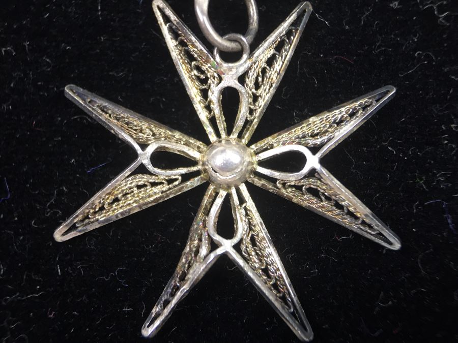 Sterling Silver Chain With Star Pendant 2.3g [Photo 3]