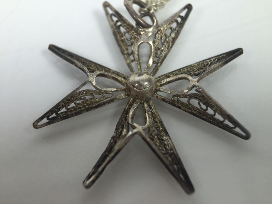 Sterling Silver Chain With Star Pendant 2.3g [Photo 4]