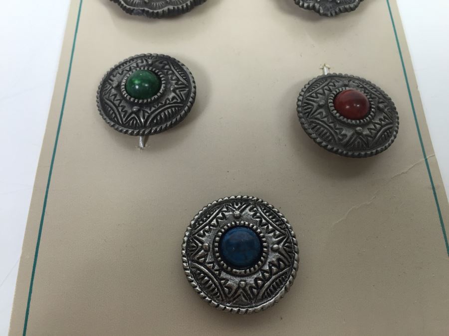 Vintage Faux Silver Button Covers New Old Stock [Photo 3]