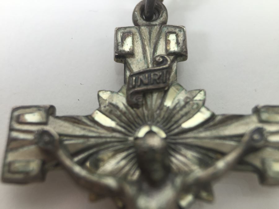 Vintage Sterling Silver Rosary Beads With Vintage Box Signed Sterling CREED 24.8g [Photo 9]