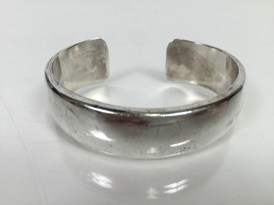 Sterling Silver Cuff Bracelet Signed RM 22g [Photo 1]
