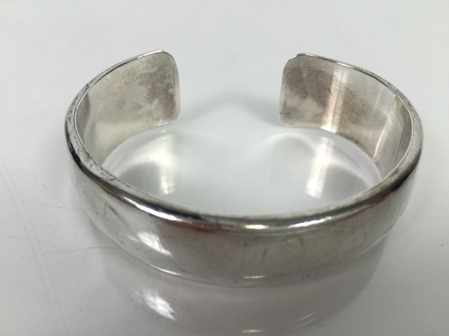 Sterling Silver Cuff Bracelet Signed RM 22g [Photo 2]
