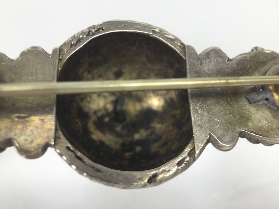 Stunning Filigree Sterling Silver Brooch 8.1g [Photo 14]