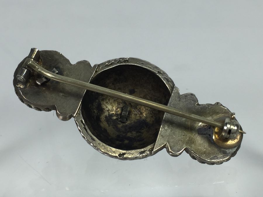 Stunning Filigree Sterling Silver Brooch 8.1g [Photo 9]