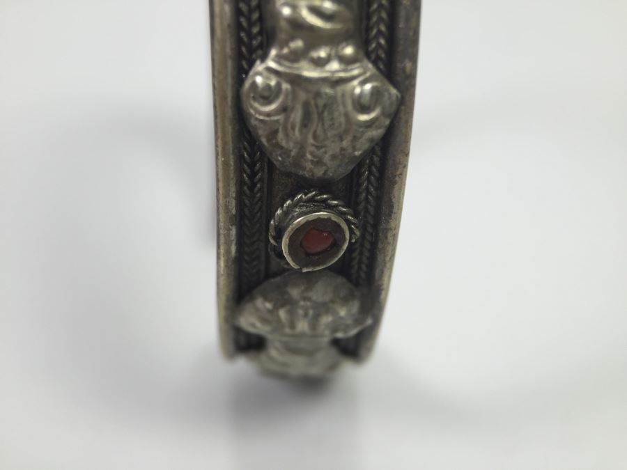 Israeli Silver Tone Cuff Bracelet [Photo 12]