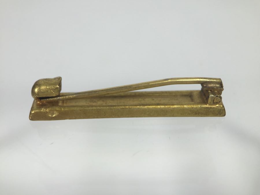 Chased Gold Tone Brooch Engraved 'Darling' Not Gold [Photo 5]