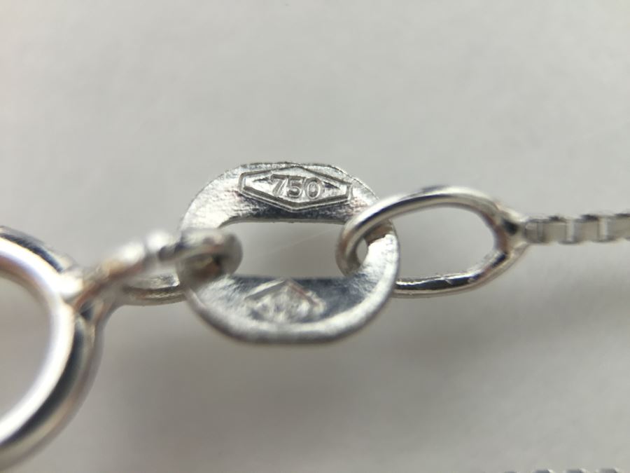 18K White Gold Box Chain 1.0g [Photo 2]