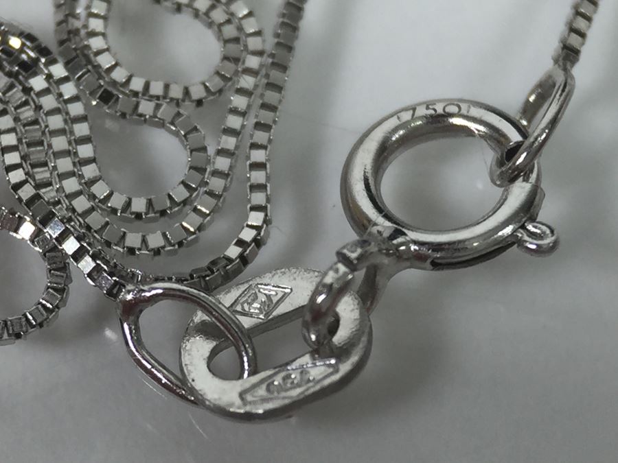 18K White Gold Box Chain 1.0g [Photo 6]