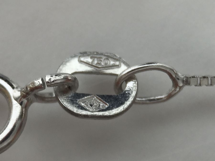 18K White Gold Box Chain 1.0g [Photo 4]