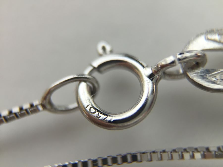 18K White Gold Box Chain 1.0g [Photo 3]
