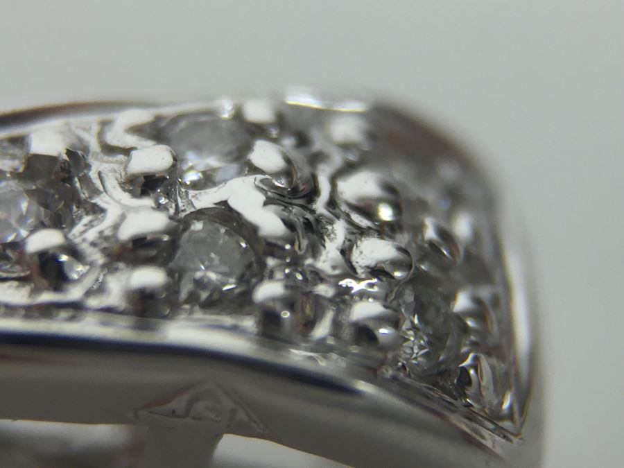 14K White Gold Pendant With Pearl And Small Clear Stones 1.8g [Photo 17]