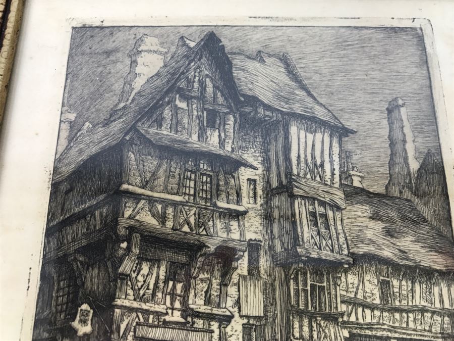 Vintage Hand Signed Etching Of France [Photo 5]